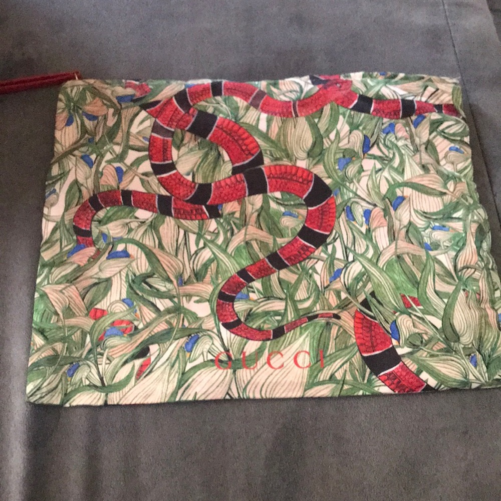 King snake floral print bag
